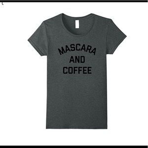 Coffee and Mascara Tee Shirt Heather Gray Medium